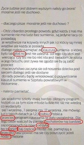 Ulotka wyborcza Pana Szklarza