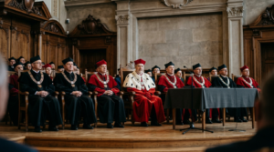 Kadra akademicka WSPiA w Rzeszowie podczas inauguracji roku 2026/2027. Wykładowcy w togach na polskiej uczelni. Studia i nowy model kształcenia w Rzeszowie.