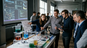 Studenci Politechniki Wrocławskiej na hackathonie tworzą model AI do wykrywania anomalii w sieci kanalizacyjnej. Zwycięski zespół konkursu technologicznego.